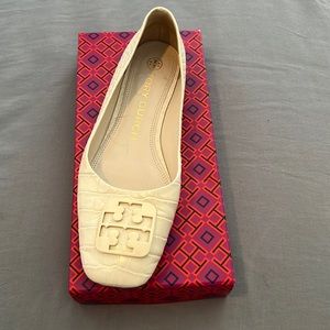 Tory Burch Georgia Ballet with soft croc emboss